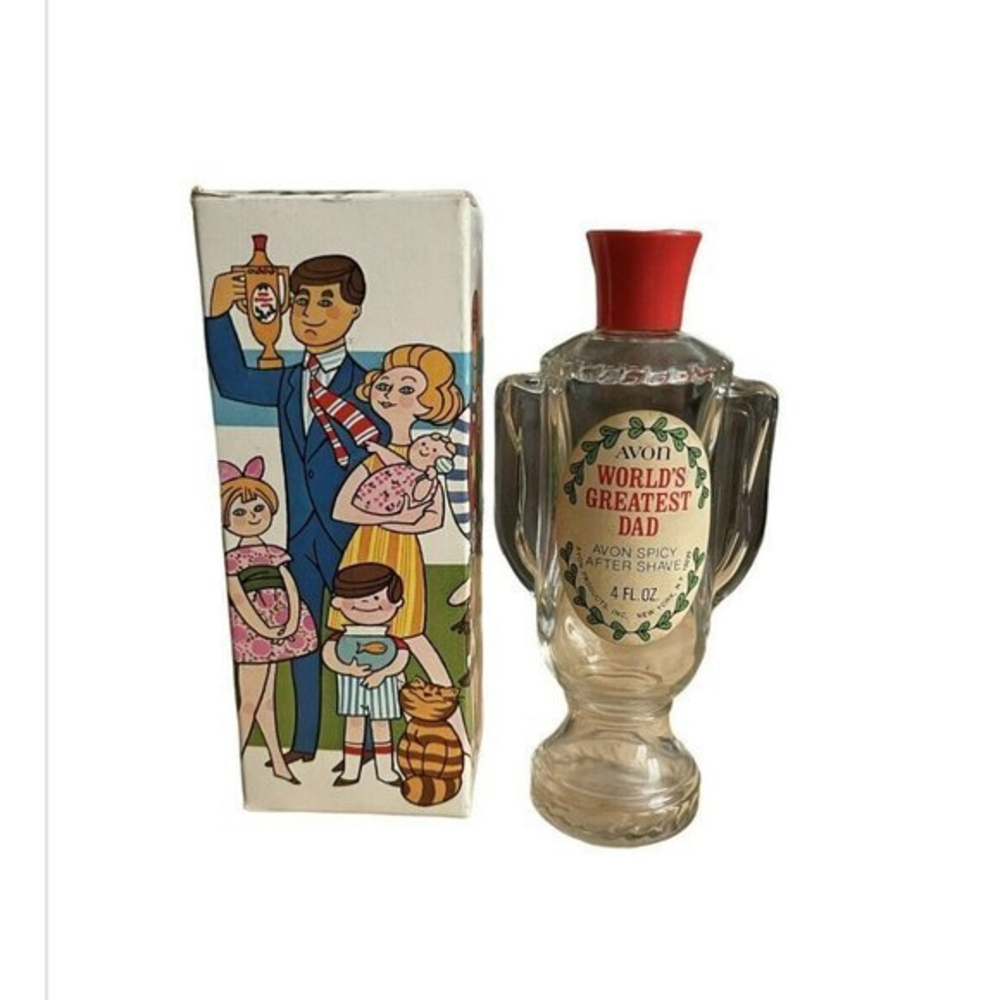 Vintage Avon‎ World’s Greatest Dad Spicy After Shave empty bottle